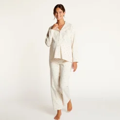 Pyjama set voor zwangerschap en borstvoeding met hartjes
