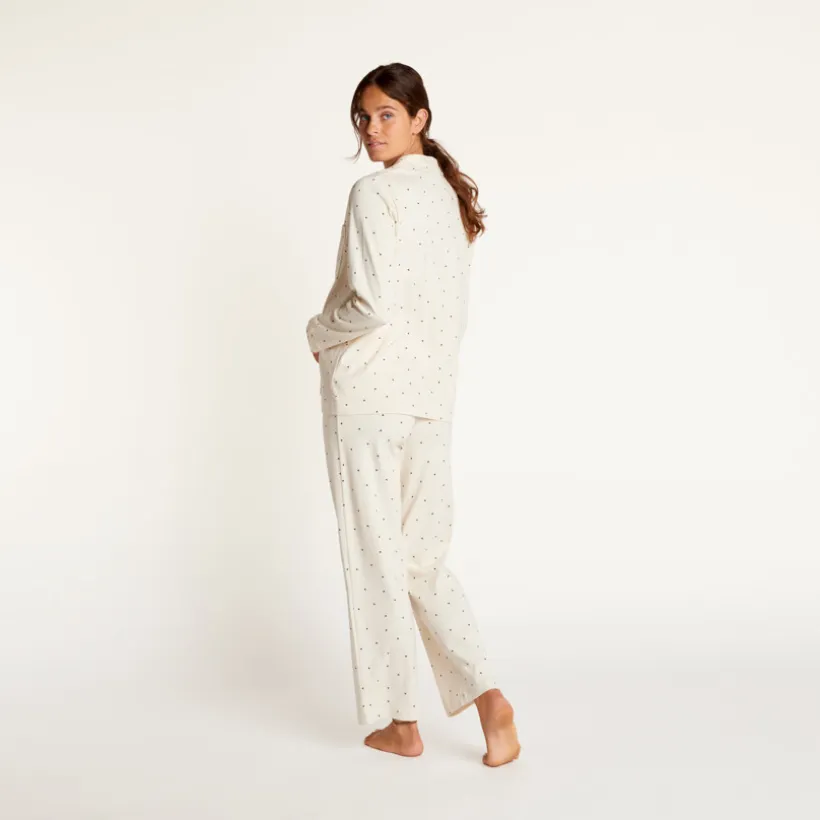 Pyjama set voor zwangerschap en borstvoeding met hartjes