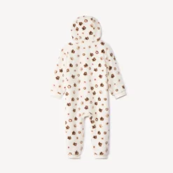 Pyjama topper in sherpa met fantasiekap meisjes