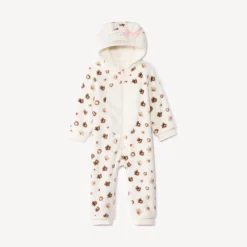 Pyjama topper in sherpa met fantasiekap meisjes
