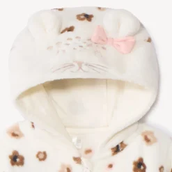 Pyjama topper in sherpa met fantasiekap meisjes