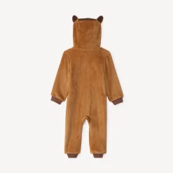 Pyjama topper in sherpa met speelse voskap voor babyjongens