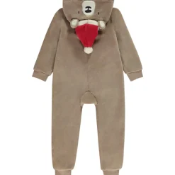 Pyjama topper met beren-sherpa en kerstmuts voor jongen