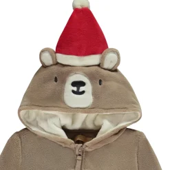 Pyjama topper met beren-sherpa en kerstmuts voor jongen
