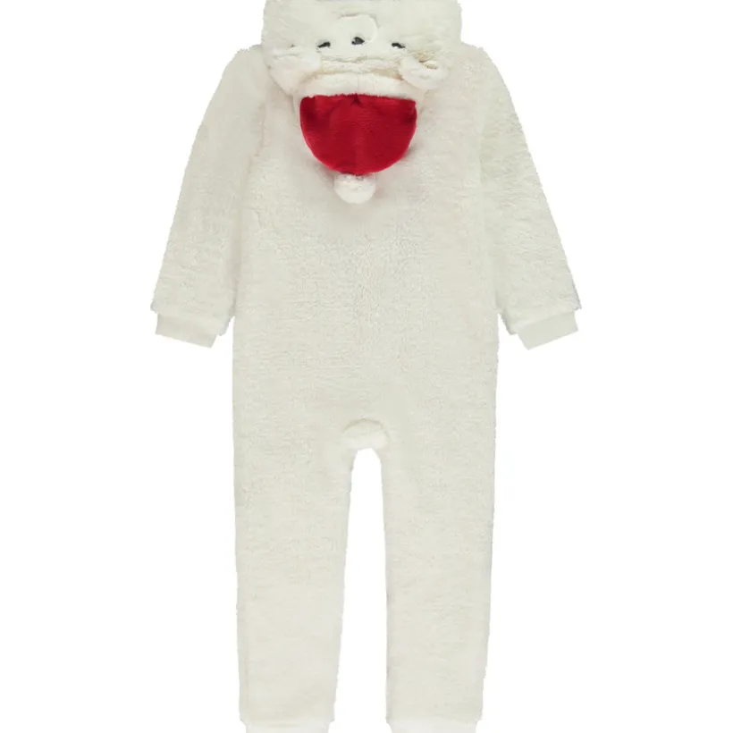 Pyjama topper met speelse sherpa en kerstbeer meisjes