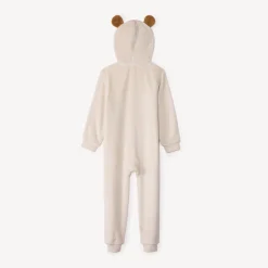 pyjama topper sherpa met speelse hondenkap jongens