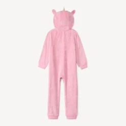 pyjama topper sherpa met sterrenpatroon en eenhoornkap meisjes