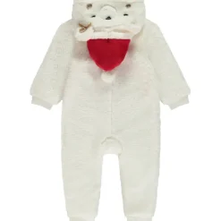 Pyjama topper speels in sherpa met kerstbeer meisjes
