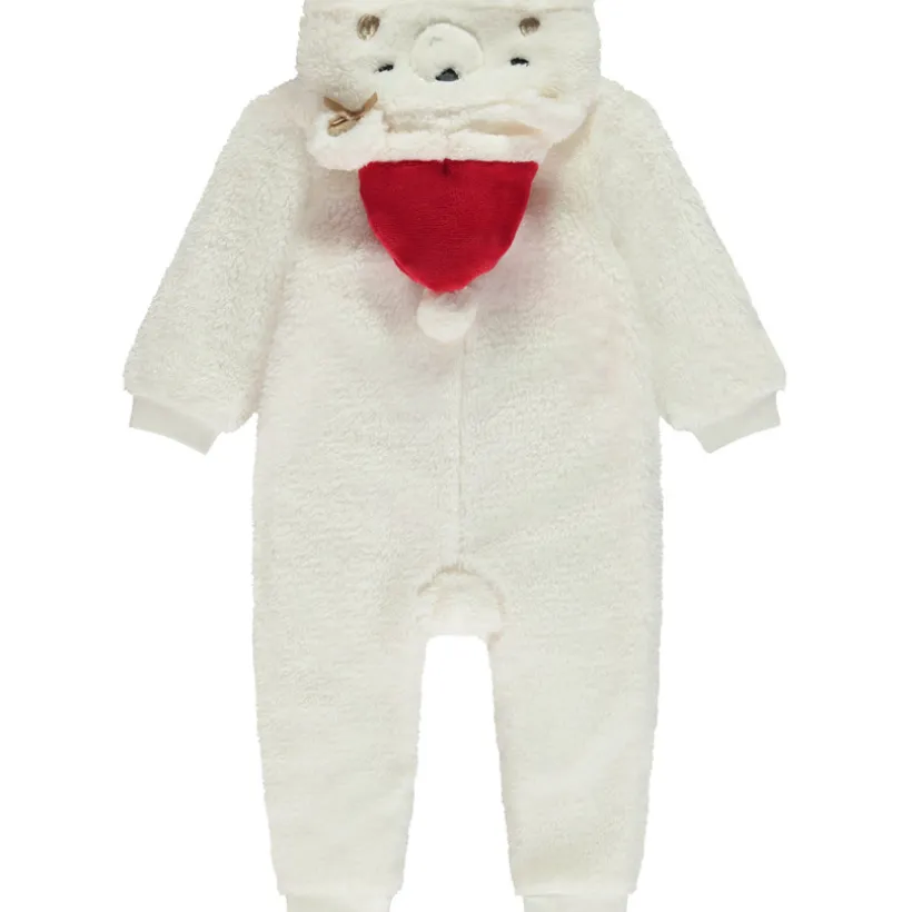 Pyjama topper speels in sherpa met kerstbeer meisjes
