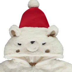 Pyjama topper speels in sherpa met kerstbeer meisjes