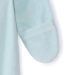 Pyjama van fluweel met devoré-effect en olifantenpatch voor babyjongen