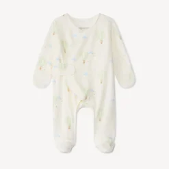 Pyjama van fluweel met luchtballonnenprint voor premature baby’s