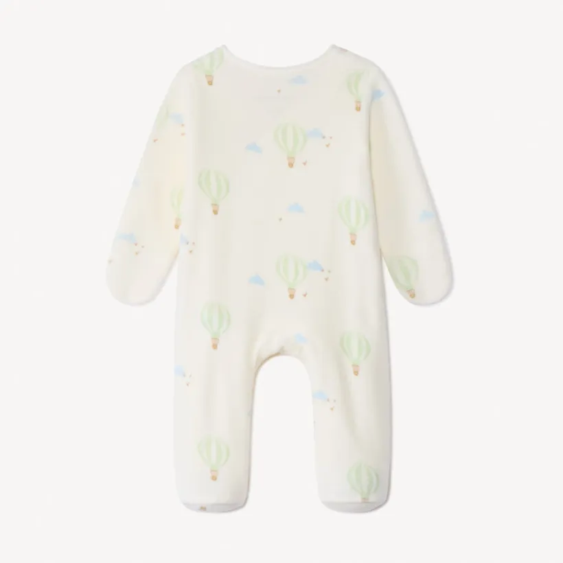 Pyjama van fluweel met luchtballonnenprint voor premature baby’s