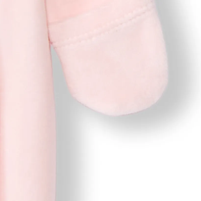 Pyjama van fluweel met luchtballonpatch voor premature babymeisjes
