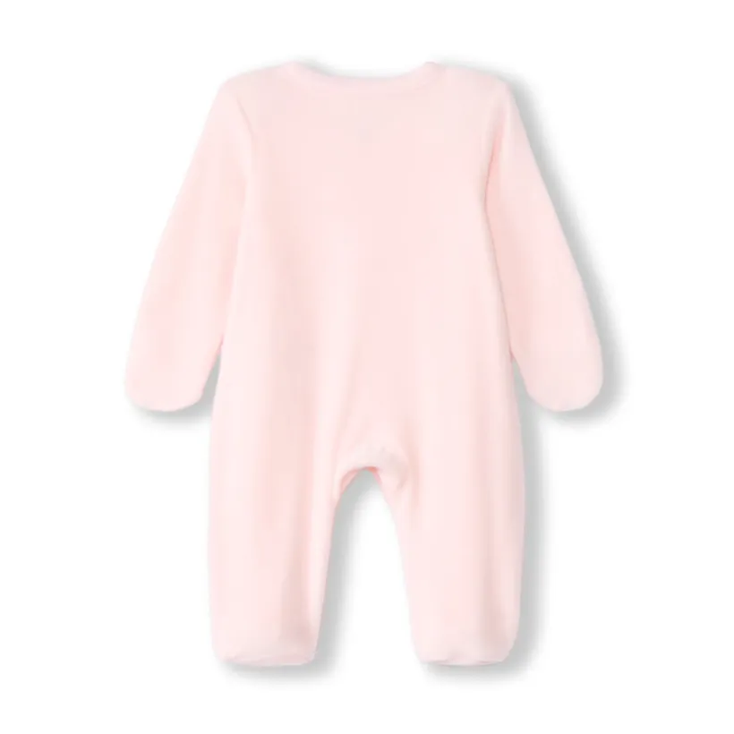 Pyjama van fluweel met luchtballonpatch voor premature babymeisjes