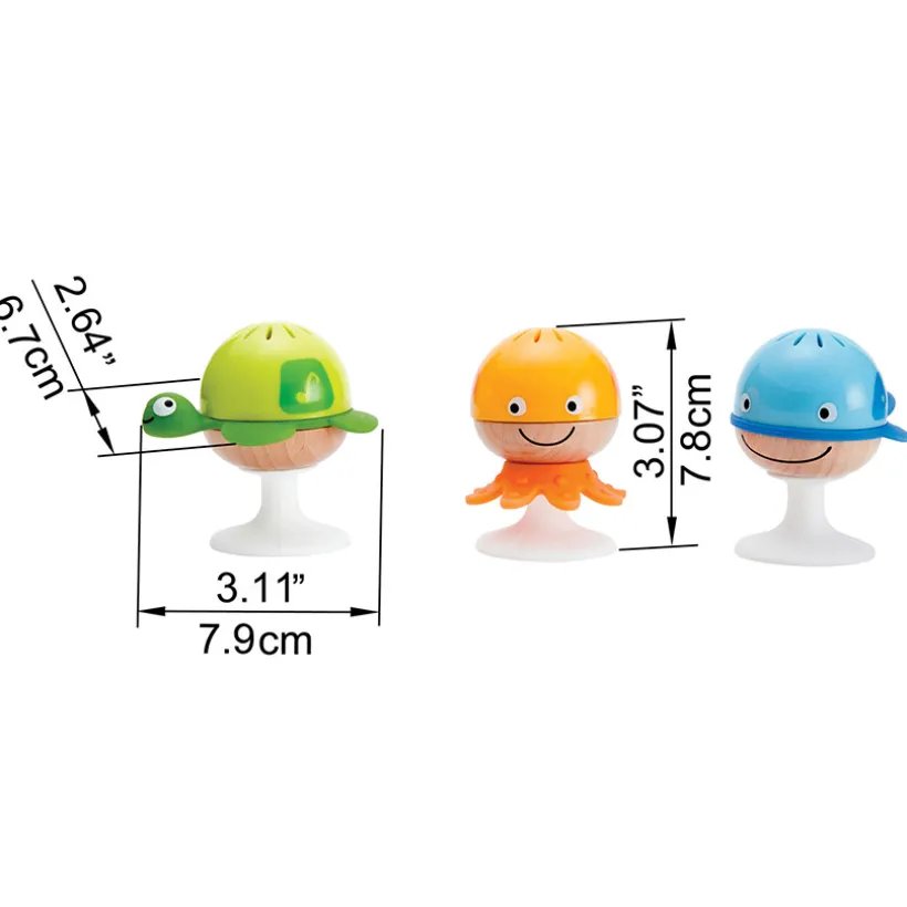 3 Rammelaars Zeedieren met zuignap