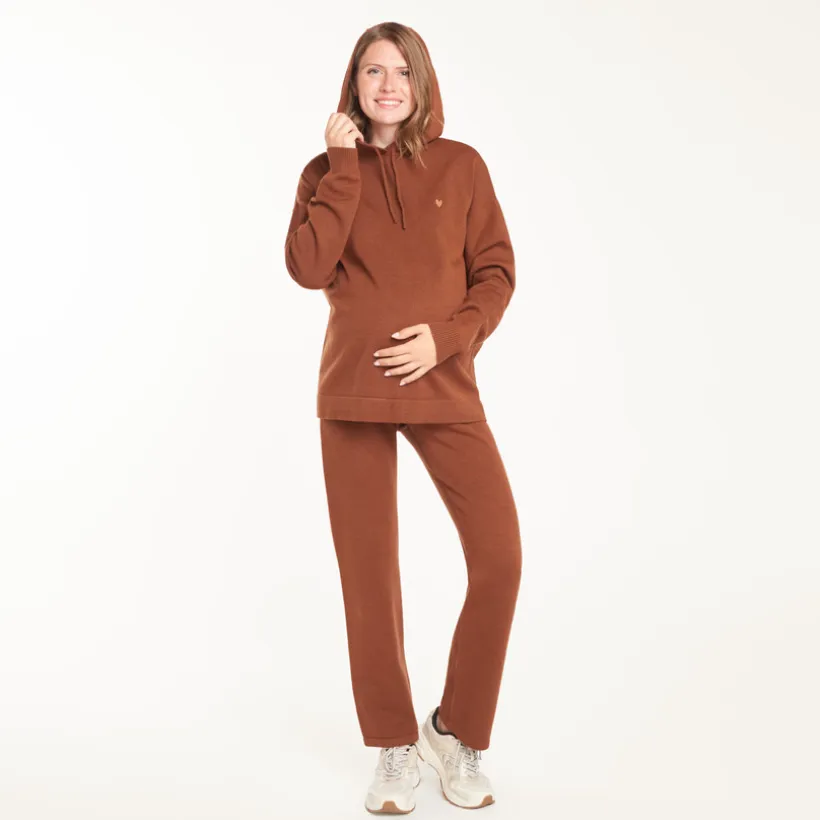 Rechtdoende zwangerschaps joggingbroek met hoge tailleband