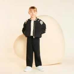 Rechtdoorlopende, ruime effen jeans meisjes