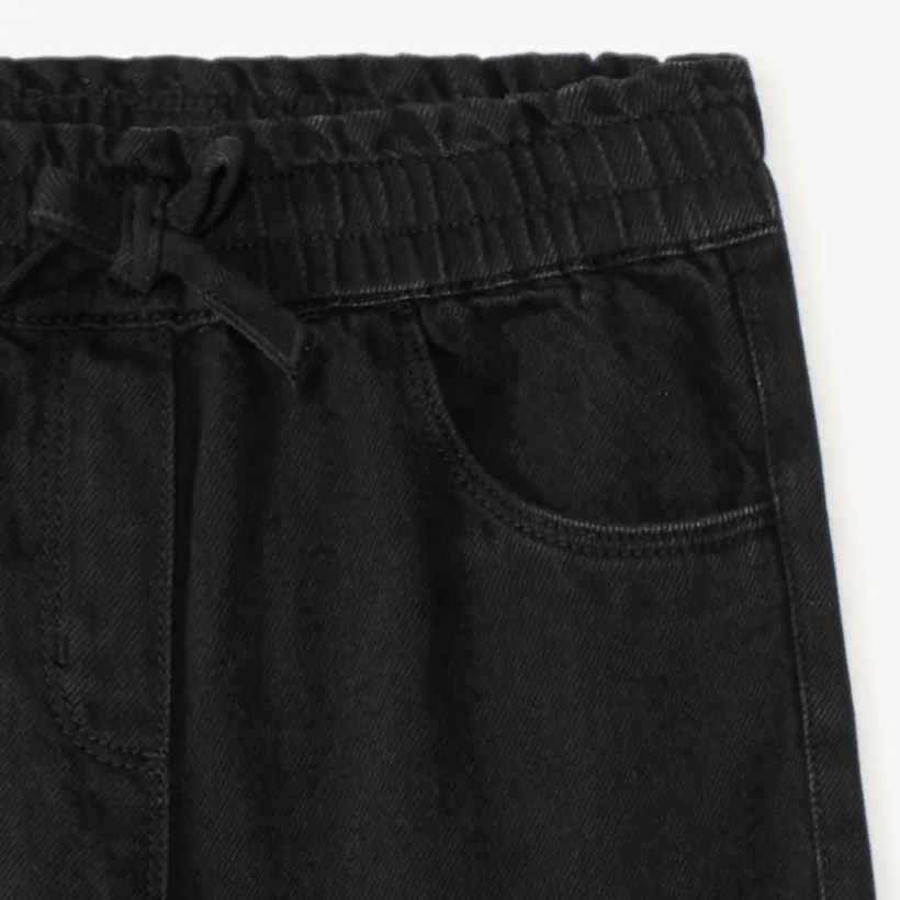 Rechtdoorlopende, ruime effen jeans meisjes