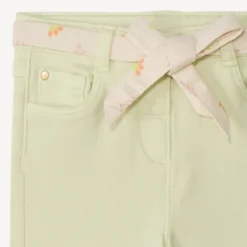 Rechtdoorstoot jeans met strikceintuur meisjes.