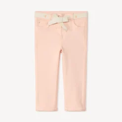 Rechtdoorstoot jeans met strikceintuur meisjes.