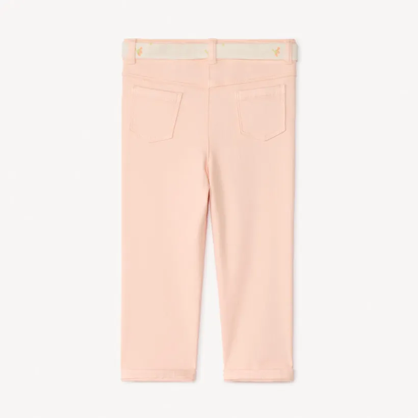 Rechtdoorstoot jeans met strikceintuur meisjes.