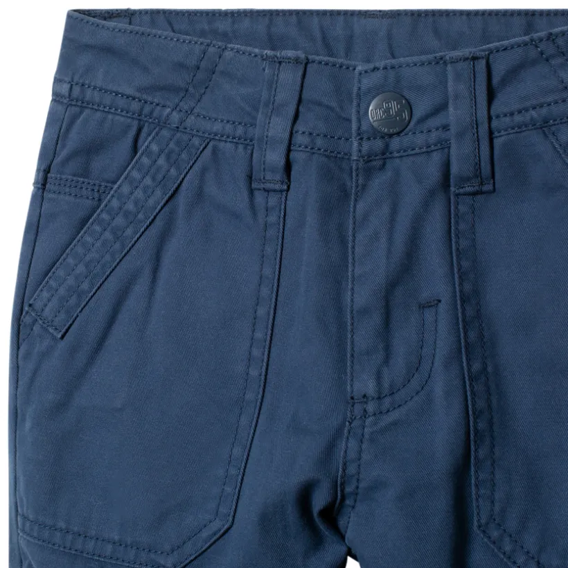 Rechte broek in twill met fleecevoering, jongens