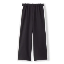 Rechte broek met effen kleur en contrasterende zijstrepen meisjes