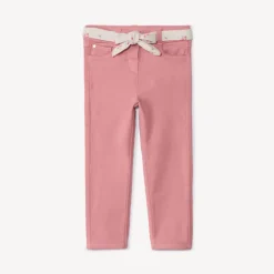 Rechte jeans met allover bloemenprint ceintuur om aan te knopen meisjes