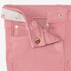Rechte jeans met allover bloemenprint ceintuur om aan te knopen meisjes