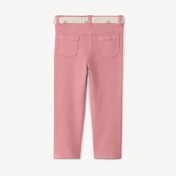 Rechte jeans met allover bloemenprint ceintuur om aan te knopen meisjes