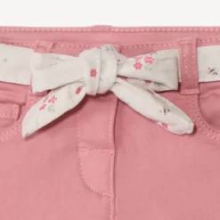Rechte jeans met allover bloemenprint ceintuur om aan te knopen meisjes