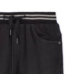 Rechte jeans met elastische, geribde taille en strepen jongens