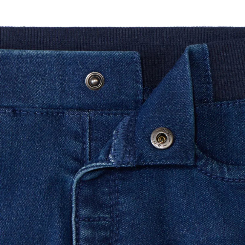 Rechte jeans met elastische taille voor babyjongens