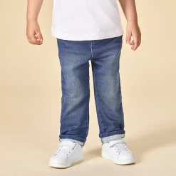 Rechte jeans met elastische taille voor babyjongens