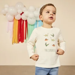 Rechte jeans met elastische taille voor babyjongens