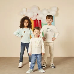 Rechte jeans met elastische taille voor babyjongens