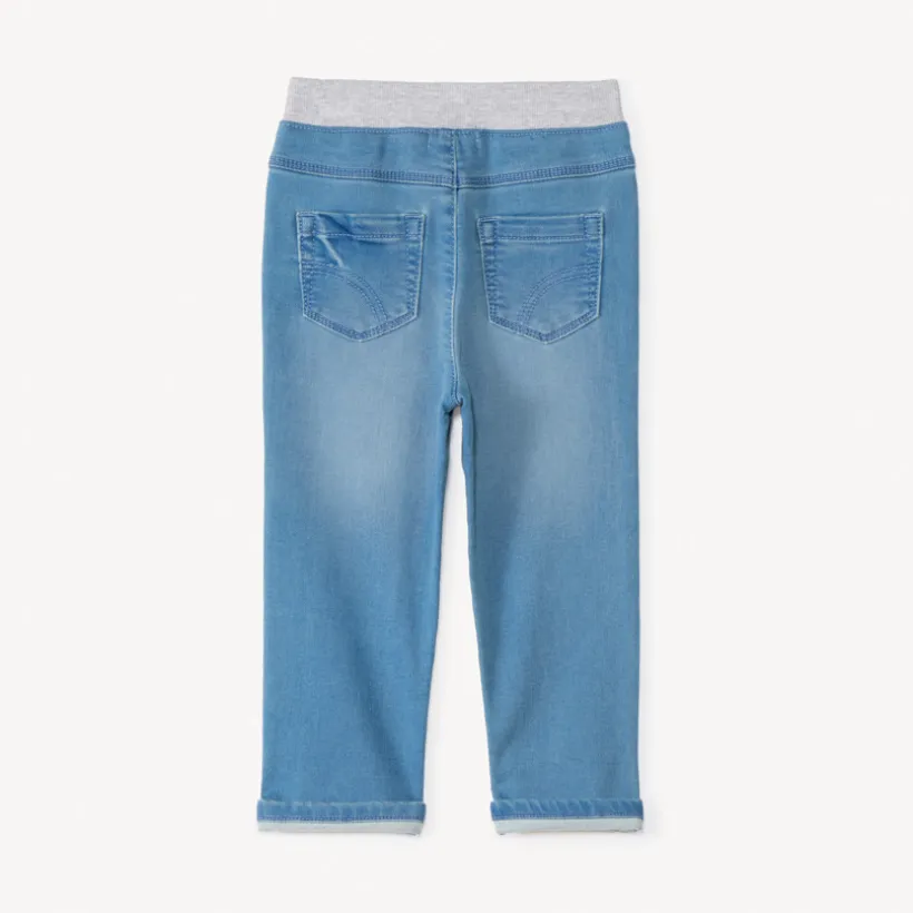 Rechte jeans met elastische taille voor babyjongens