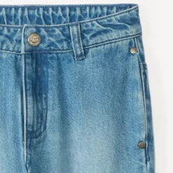 Rechte jeans met inzetstukken jongens