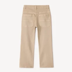 Rechte jeans van overgeverfd effen denim jongens