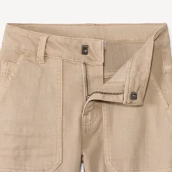 Rechte jeans van overgeverfd effen denim jongens