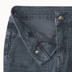 Rechte jeans van overgeverfd effen denim jongens