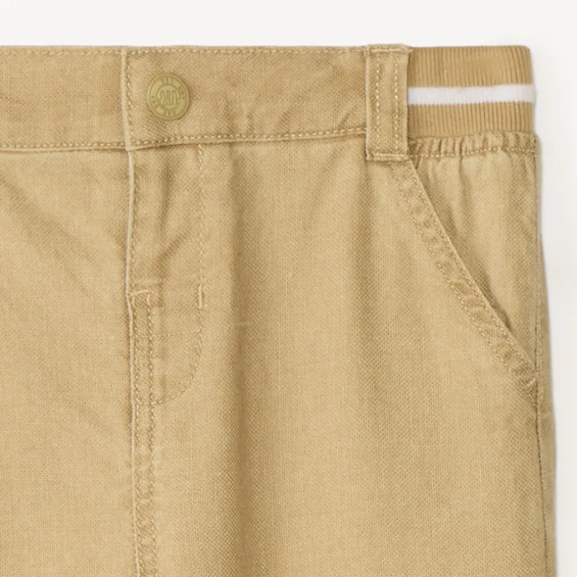 Rechthoekige broek met elastische taille voor babyjongen