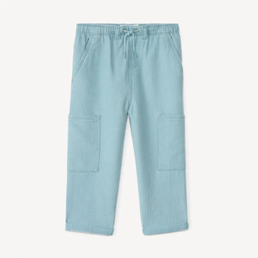 Rechthoekige broek van canvas met cargozakken voor babyjongen