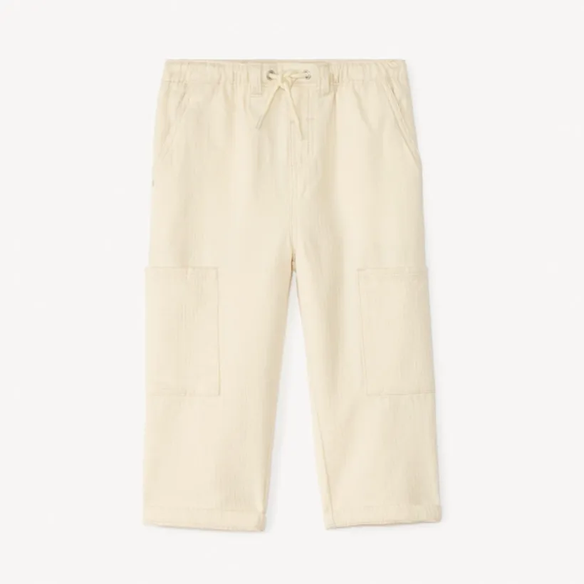 Rechthoekige broek van canvas met cargozakken voor babyjongen