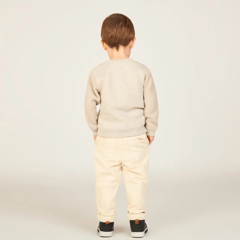 Rechthoekige jeans gevoerd met micropolaire voor babyjongens