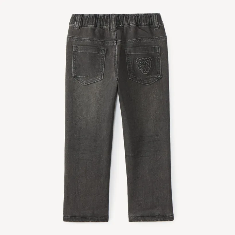 Rechthoekige jeans jongens met gebruikt effect