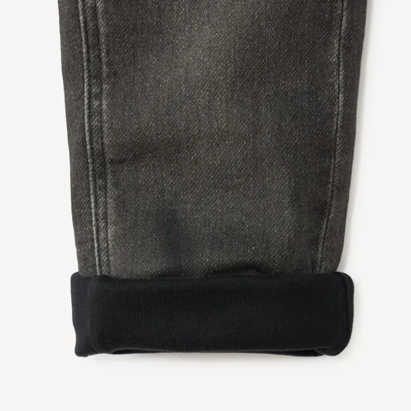 Rechthoekige jeans jongens met gebruikt effect