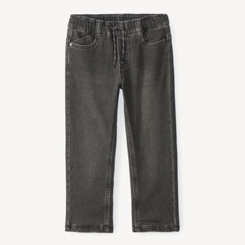 Rechthoekige jeans jongens met gebruikt effect