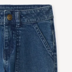 Rechthoekige jeans jongens met Vintage Sport reliëfprint